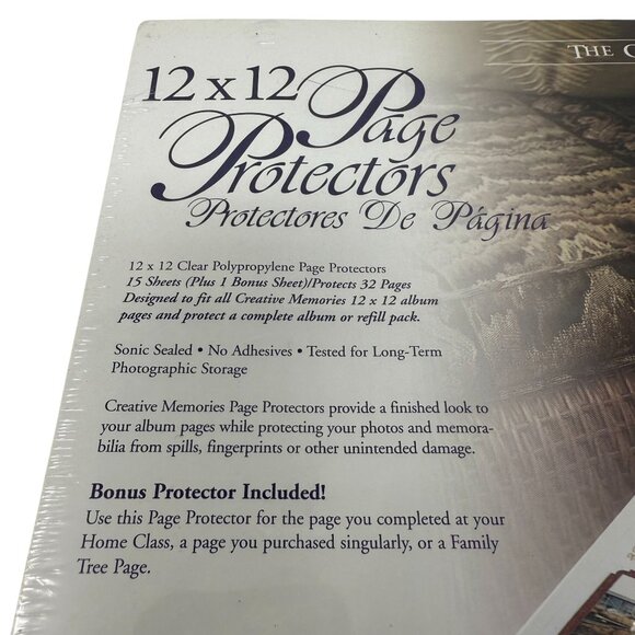 12 X 12 Creative Memories Page Protectors 15 Sheets & Bonus Protector 1999 - Picture 2 of 4